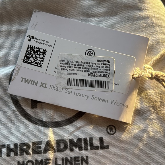 Threadmill Egyptian Cotton Twin Sheet Set | 100% Certified - Picture 3 of 3